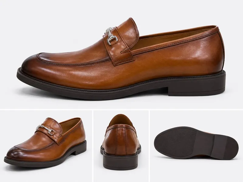 Tan men's dress shoe / loafer