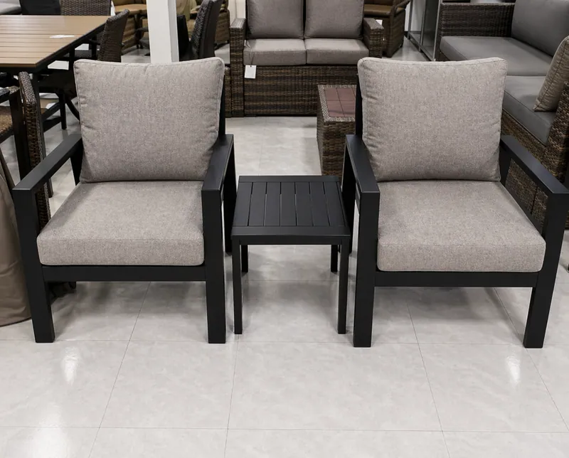 Modern Outdoor Lounge Chair Set with Sid