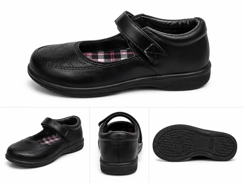 Black toddler school shoe