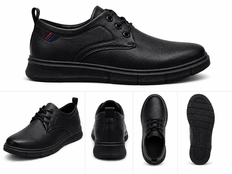 Boy school shoe with lace
