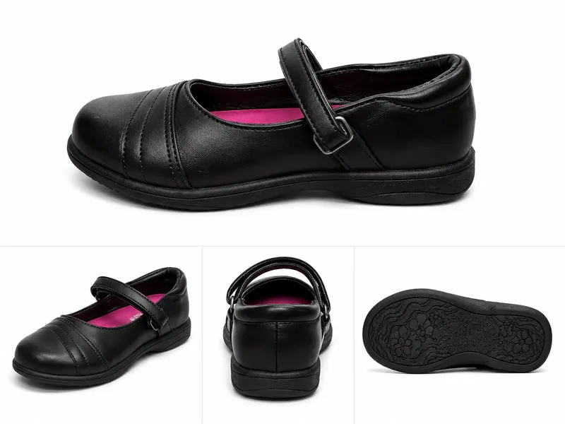 Black girl school shoe