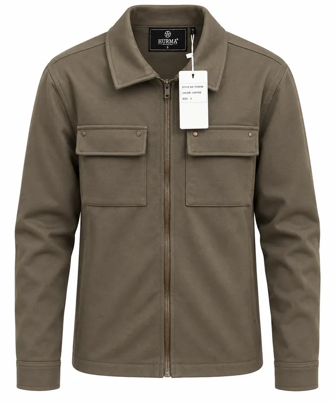 Hurma Double-Pocket Zip-Up Shirt Jacket
