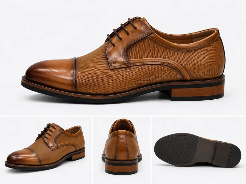 Brown / tan men's dress shoe with lace