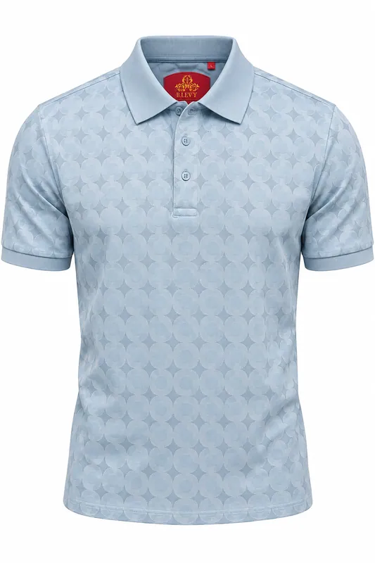 R. Lewis Jacquard Pattern Polo Shirt