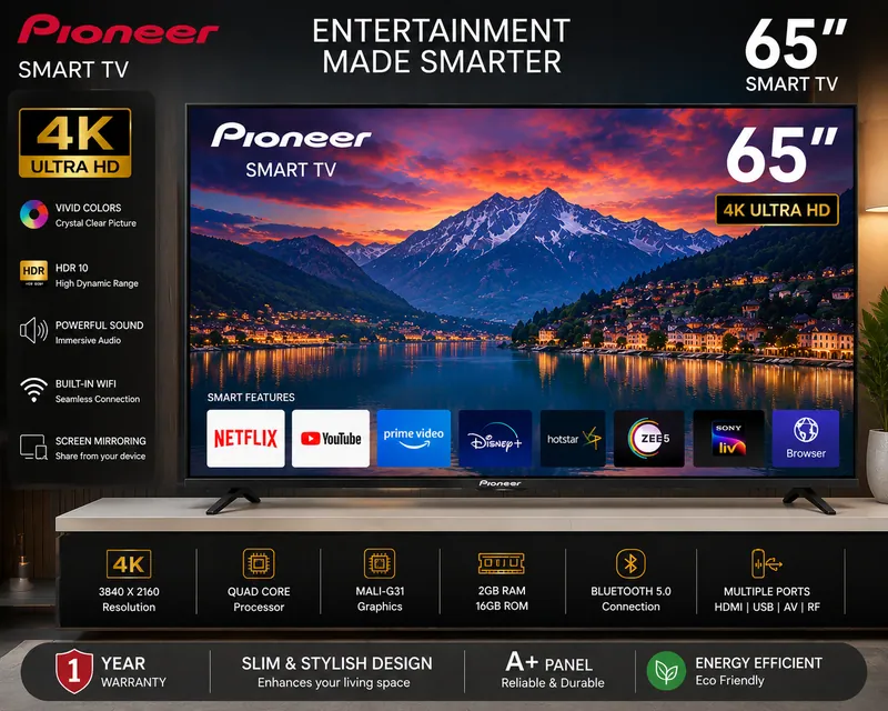 Pioneer 65'' Smart TV